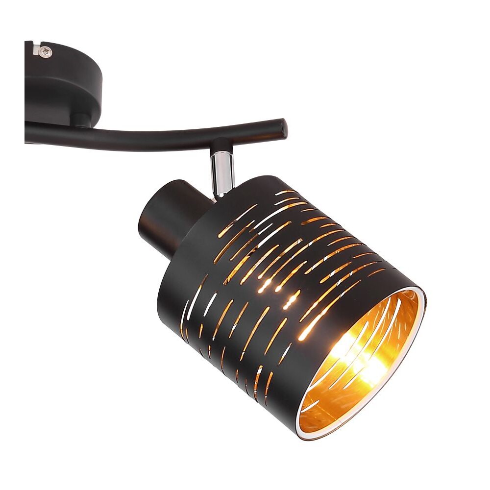 Globo TUNNO Spotlamp Zwart, 2-lichts