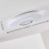 Haderup Plafondlamp LED Chroom, Wit, 1-licht, Afstandsbediening