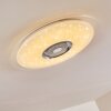 Haderup Plafondlamp LED Chroom, Wit, 1-licht, Afstandsbediening