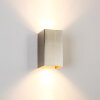 Tabera Muurlamp Staal geborsteld, 2-lichts