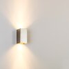 Tabera Muurlamp Staal geborsteld, 2-lichts