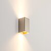 Tabera Muurlamp Staal geborsteld, 2-lichts