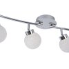 Leuchten-Direkt MIKO Plafondlamp LED Chroom, 4-lichts, Afstandsbediening, Kleurwisselaar