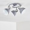 Dompierre Plafondlamp Grijs, Wit, 3-lichts
