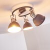 Dompierre Plafondlamp Grijs, Wit, 3-lichts