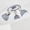 Dompierre Plafondlamp Grijs, Wit, 3-lichts