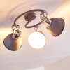 Dompierre Plafondlamp Grijs, Wit, 3-lichts
