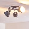 Dompierre Plafondlamp Grijs, Wit, 3-lichts