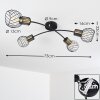 Bacau Plafondlamp Zwart, 4-lichts