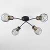 Bacau Plafondlamp Zwart, 4-lichts