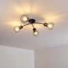 Bacau Plafondlamp Zwart, 4-lichts