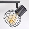 Kenia Plafondlamp Grijs, Zwart, 4-lichts