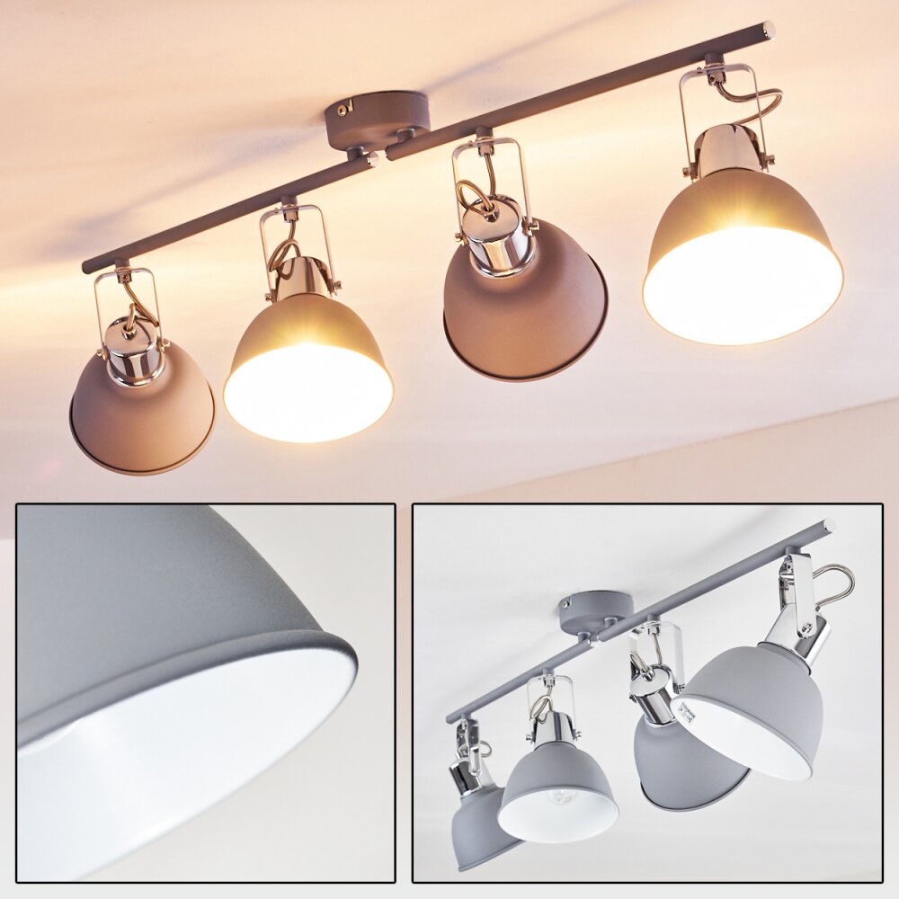 Dompierre Plafondlamp Grijs, Wit, 4-lichts main product photo