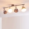 Dompierre Plafondlamp Grijs, Wit, 4-lichts