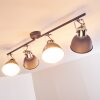 Dompierre Plafondlamp Grijs, Wit, 4-lichts