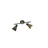Trio Houston Plafondlamp Zwart, 2-lichts