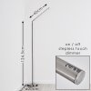 Deje Staande lamp LED Nikkel mat, 1-licht