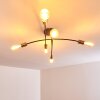 Duvin Plafondlamp Zwart, 6-lichts