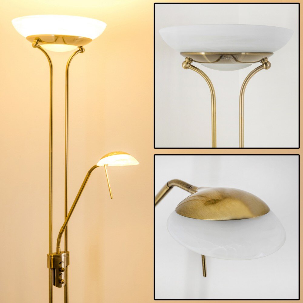 Biot Uplighter LED Oud messing, 2-lichts main product photo