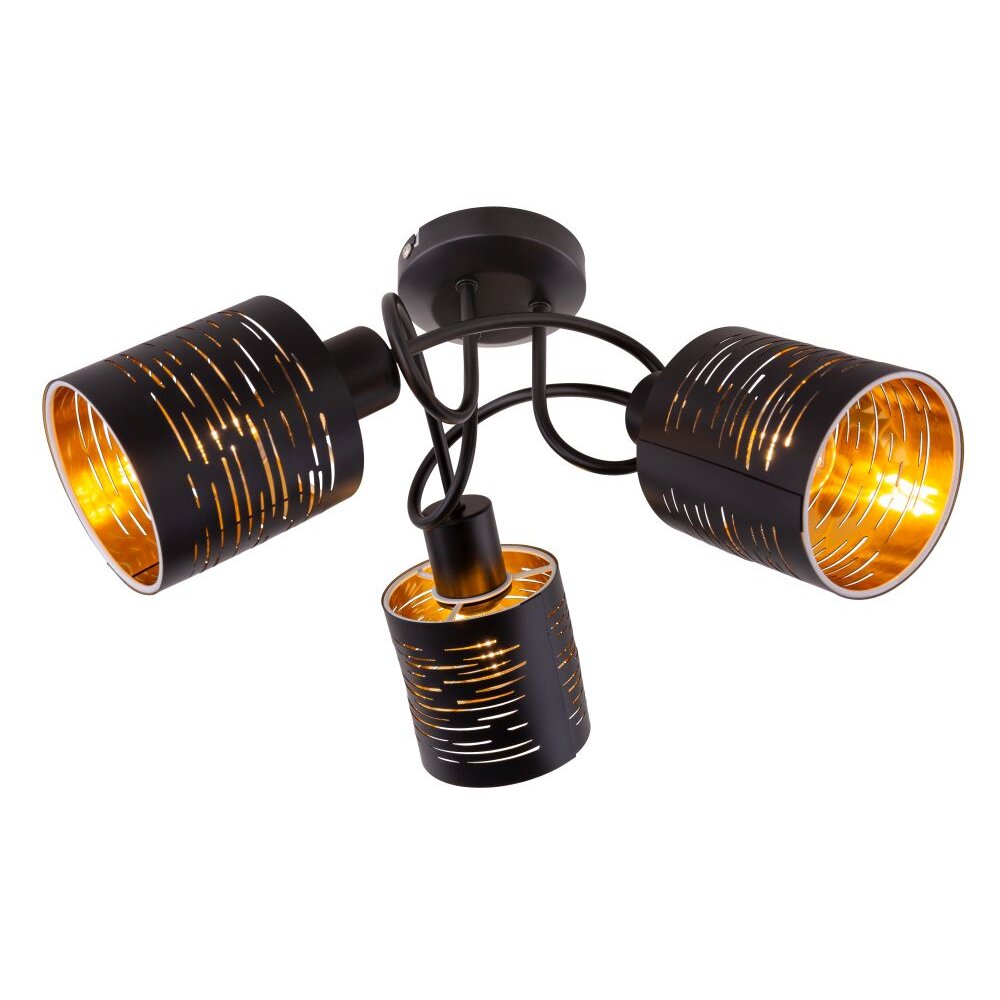 Globo TUNNO Plafondlamp Zwart, 3-lichts main product photo