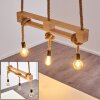 Riekje Hanglamp Bruin, Hout licht, Zwart, 3-lichts Riekje Hanglamp Bruin, Hout licht, Zwart, 3-lichts