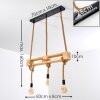 Riekje Hanglamp Bruin, Hout licht, Zwart, 3-lichts Riekje Hanglamp Bruin, Hout licht, Zwart, 3-lichts