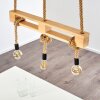 Riekje Hanglamp Bruin, Hout licht, Zwart, 3-lichts Riekje Hanglamp Bruin, Hout licht, Zwart, 3-lichts