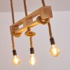 Riekje Hanglamp Bruin, Hout licht, Zwart, 3-lichts Riekje Hanglamp Bruin, Hout licht, Zwart, 3-lichts