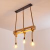 Riekje Hanglamp Bruin, Hout licht, Zwart, 3-lichts Riekje Hanglamp Bruin, Hout licht, Zwart, 3-lichts