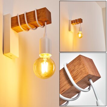 Barbengo Muurlamp Bruin, Wit, 1-licht
