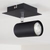 Zuoz Plafondlamp Zwart, 1-licht