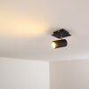 Zuoz Plafondlamp Zwart, 1-licht