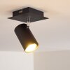 Zuoz Plafondlamp Zwart, 1-licht