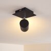 Zuoz Plafondlamp Zwart, 1-licht