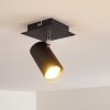 Zuoz Plafondlamp Zwart, 1-licht