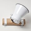 Oksbol Wandlamp Hout donker, Wit, 1-licht