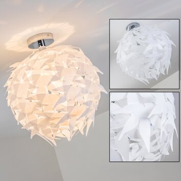 Dokkas Plafondlamp Chroom, 1-licht Dokkas Plafondlamp Chroom, 1-licht