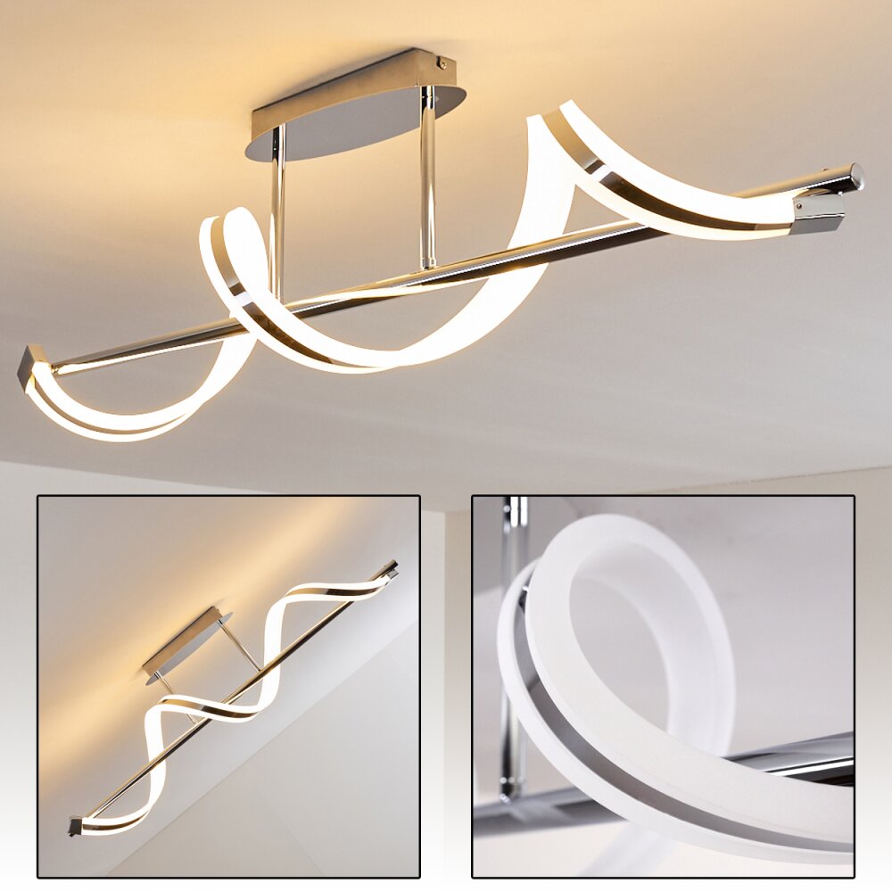 Vora Plafondlamp LED Chroom, 1-licht main product photo