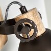 Orny Muurlamp Antraciet, Hout licht, 1-licht