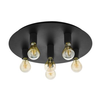 EGLO PASSANO Plafondlamp Zwart, 6-lichts