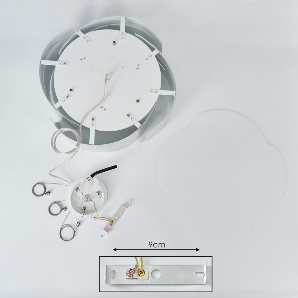 Novara Hanger Zilver, 3-lichts