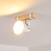 Oksbol Plafondlamp Hout licht, Wit, 1-licht