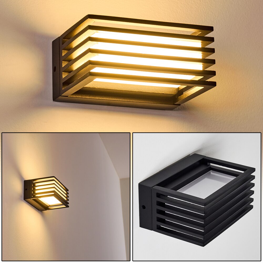 Michele Buiten muurverlichting LED Zwart, 1-licht main product photo