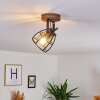 Haervej Plafondlamp Hout donker, Zwart, 1-licht