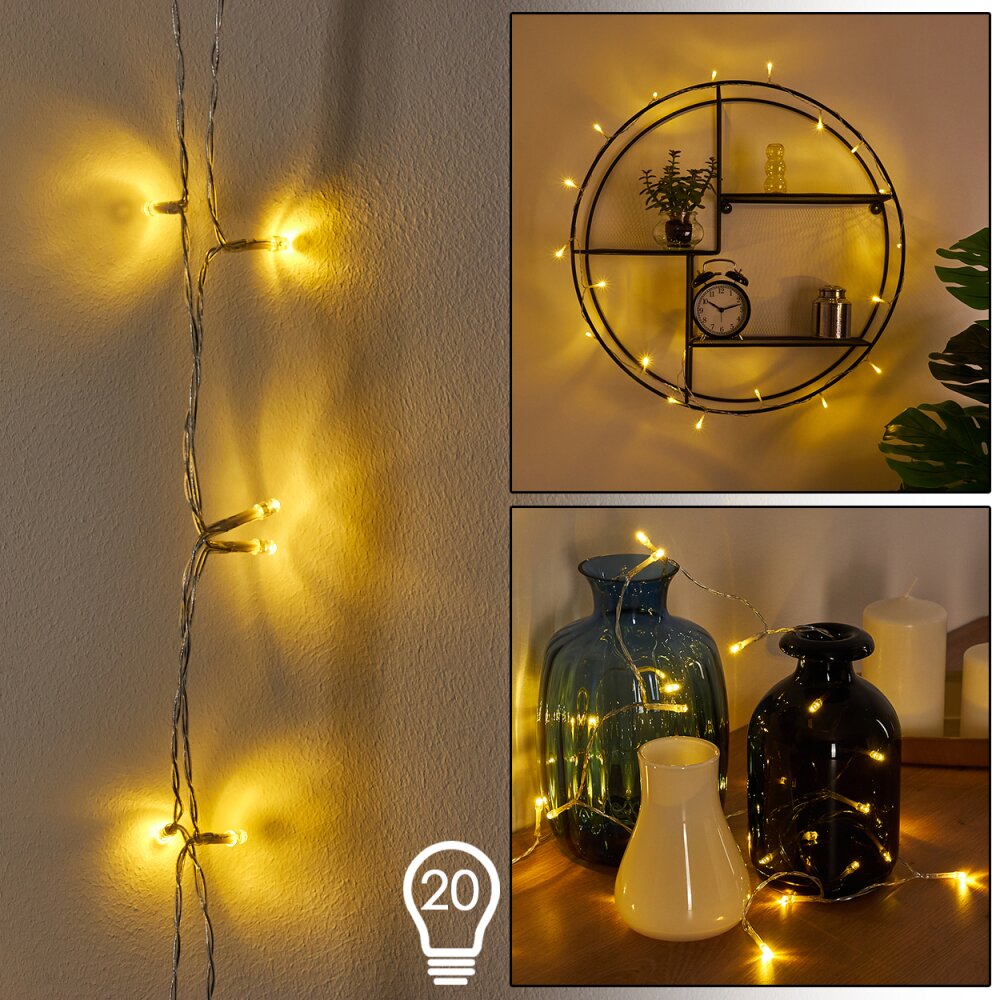 Sondrio Lichtketting LED Wit, 20-lichts main product photo