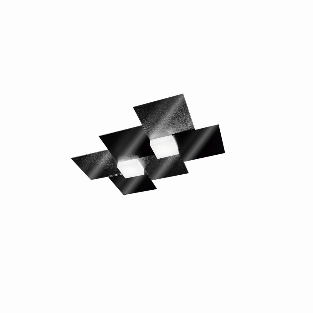 Grossmann CREO Muur en plafond verlichting LED Zwart, 2-lichts main product photo