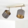 Tibro Plafondlamp Messing, Nikkel mat, 2-lichts