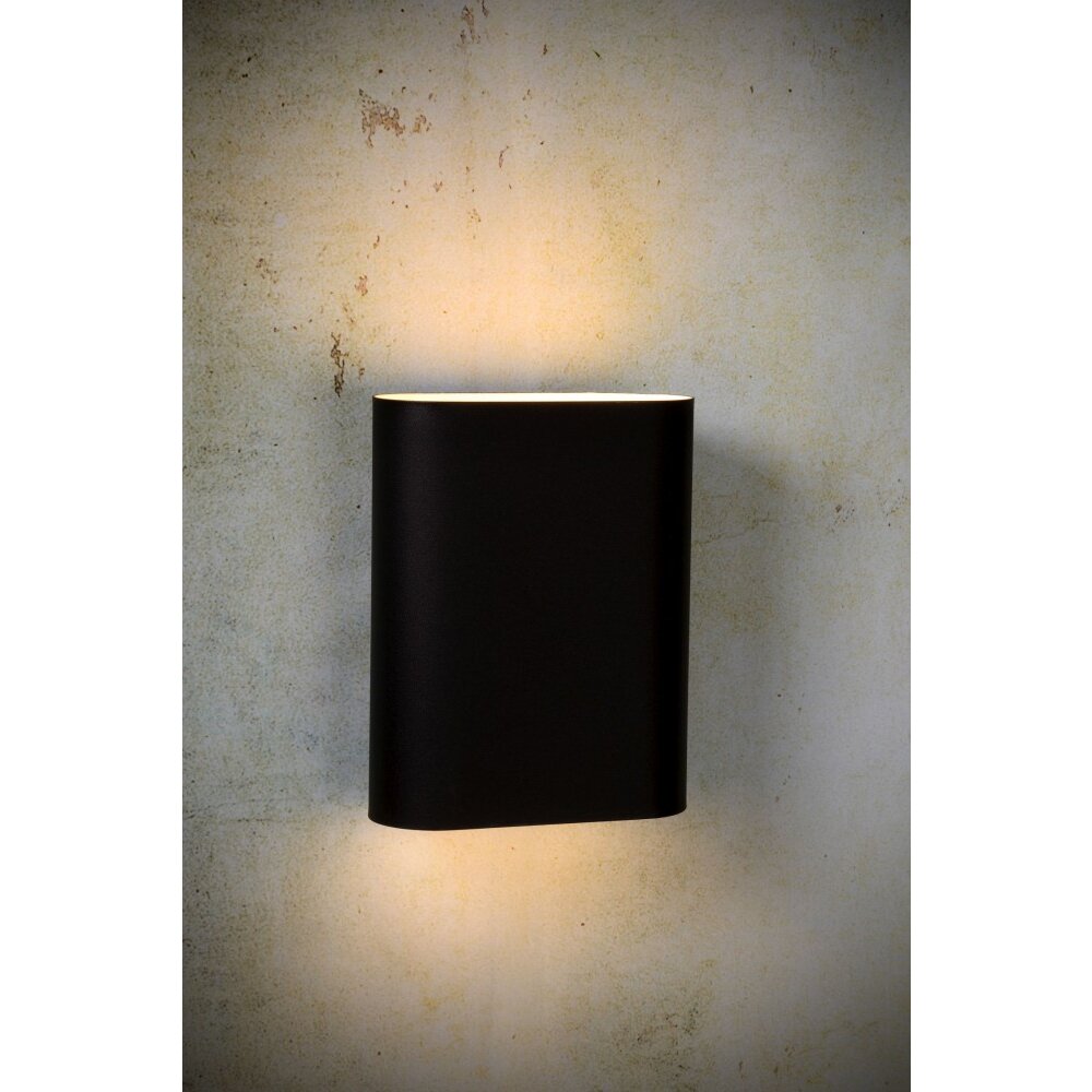 Lucide OVALIS Muurlamp Zwart, 2-lichts main product photo