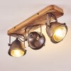 Glostrup Plafondlamp Bruin, roestvrij staal, 3-lichts