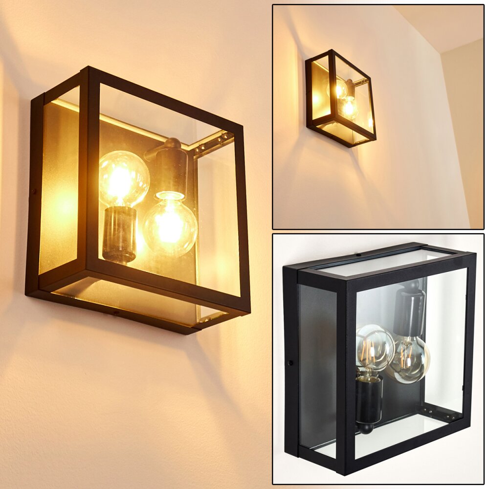 Caudry Buiten muurverlichting Zwart, 2-lichts main product photo
